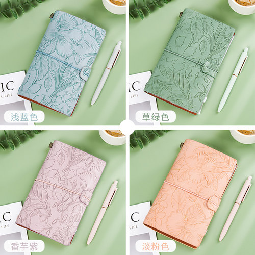 a6手账本随身旅行盖章小笔记本子女孩口袋名片收纳定制高颜值新款可爱空白记事本少女高中生可拆卸横线日记本 - 图3