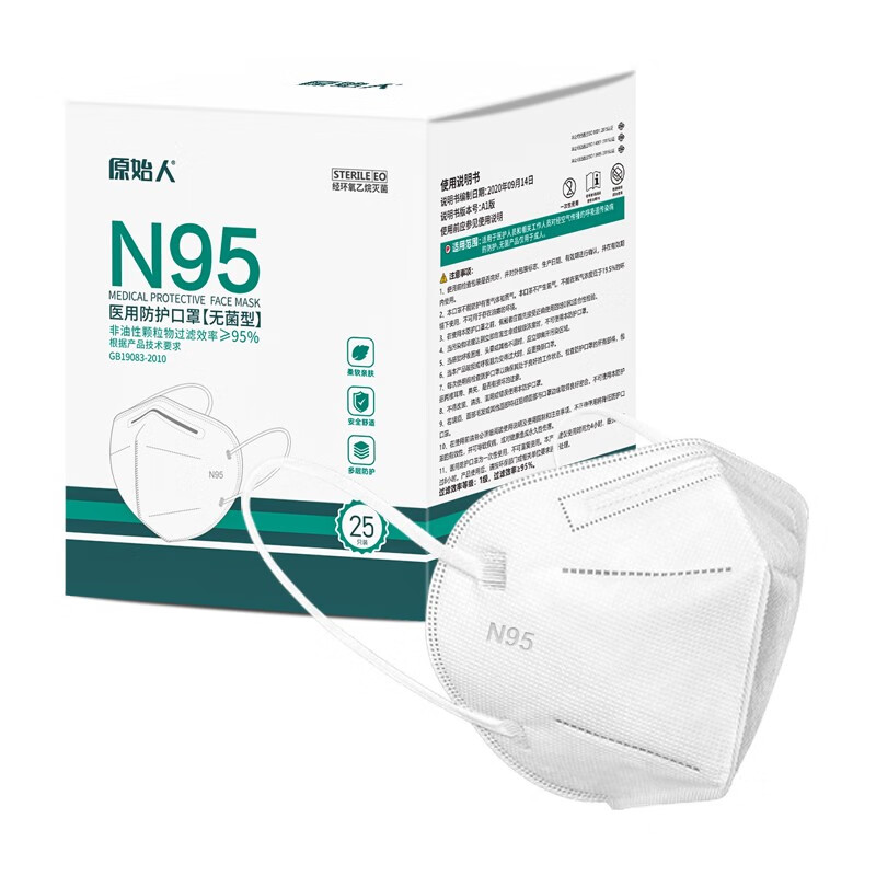 原始人n95级医用防护口罩独立包装灭菌级五层一次性医疗用正规 - 图3