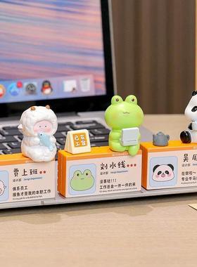 打工人工位神器治愈系小摆件情绪稳定陈住气办公室桌面可爱装饰品