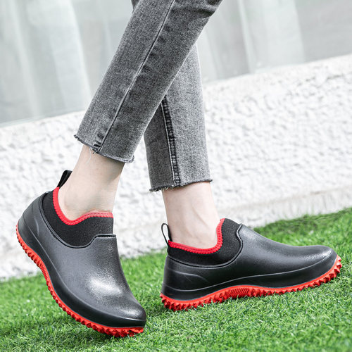 浩佩雨鞋男低帮轻便防水鞋大码时尚休闲雨靴胶鞋轻便短筒套鞋潮 - 图0