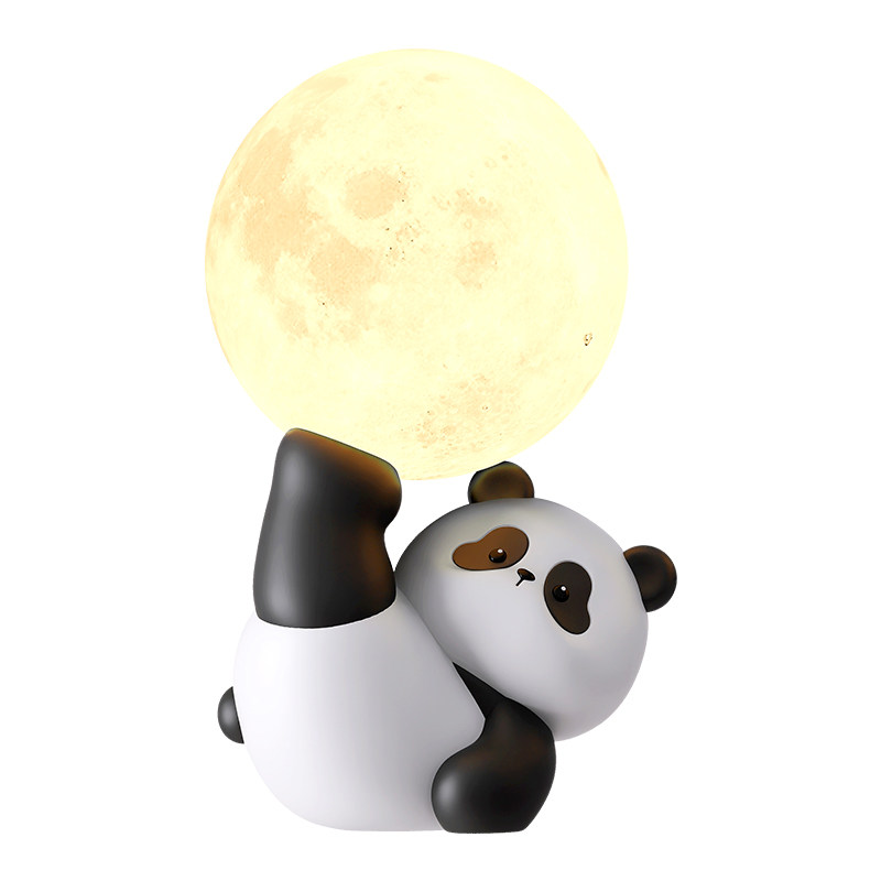 熊猫床头台灯摆件客厅卧室小夜灯家居装饰品周边乔迁生日礼物女生