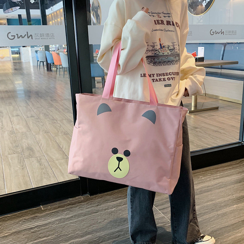 旅行包袋可爱轻便大容量女手提旅游包包帆布短途行李袋子手提学生,淘宝优惠券,粉丝福利购,淘宝优惠卷