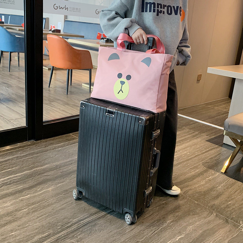 旅行包袋可爱轻便大容量女手提旅游包包帆布短途行李袋子手提学生,淘宝优惠券,粉丝福利购,淘宝优惠卷