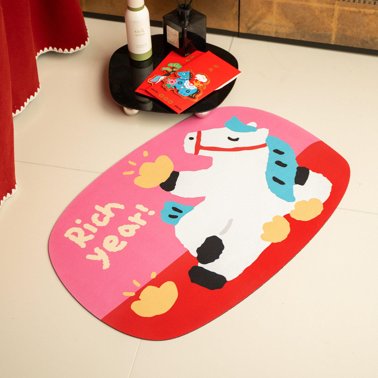 新年浴室地垫硅藻泥吸水速干防滑脚垫洗手台卫生间门口防摔地毯子,淘宝优惠券,粉丝福利购,淘宝优惠卷