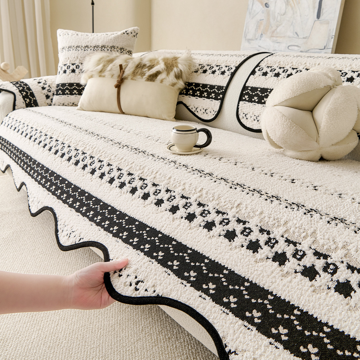 沙发垫冬2025新款四季通用高级感固定防滑沙发盖布巾坐垫子套罩座,淘宝优惠券,粉丝福利购,淘宝优惠卷