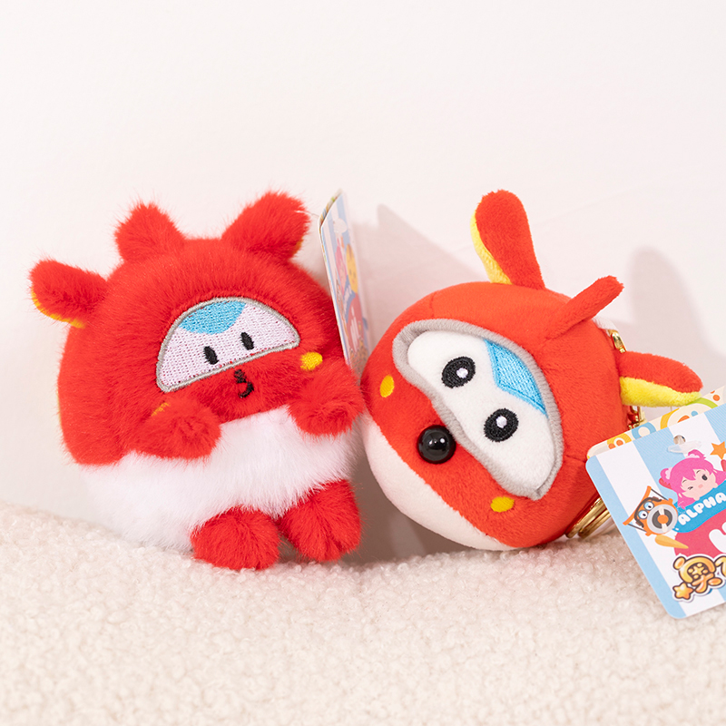 正版毛绒小挂件喜羊羊学生书包挂饰超级飞侠乐迪钥匙扣生日礼物女