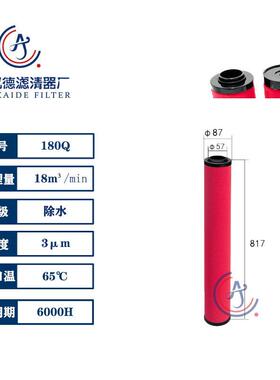 Hiross海沃斯压缩空气精密过滤器滤芯180Q 180P 180S 180C现货