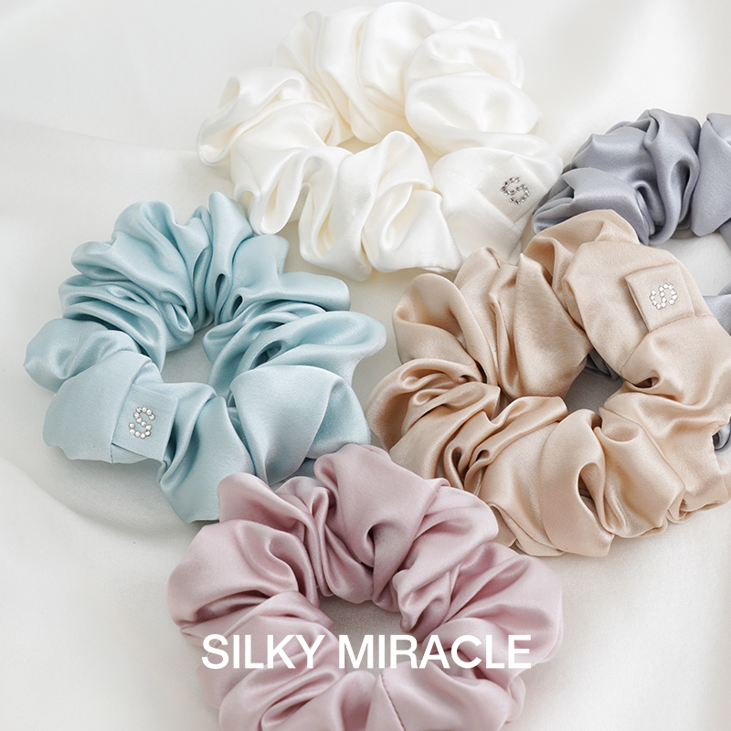 SILKY MIRACLE真丝发圈盲盒S BOX系列盲盒两只桑蚕丝头花套组礼物-图0