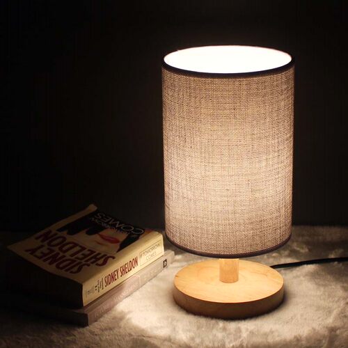 简约现代北欧温馨喂奶台灯 卧室床头灯  实木可调光 创意小夜灯 - 图2