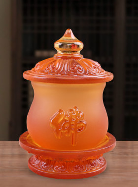 琉璃供杯莲花花净水杯供奉观音