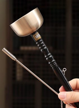 信扬纯铜静心木柄引磬