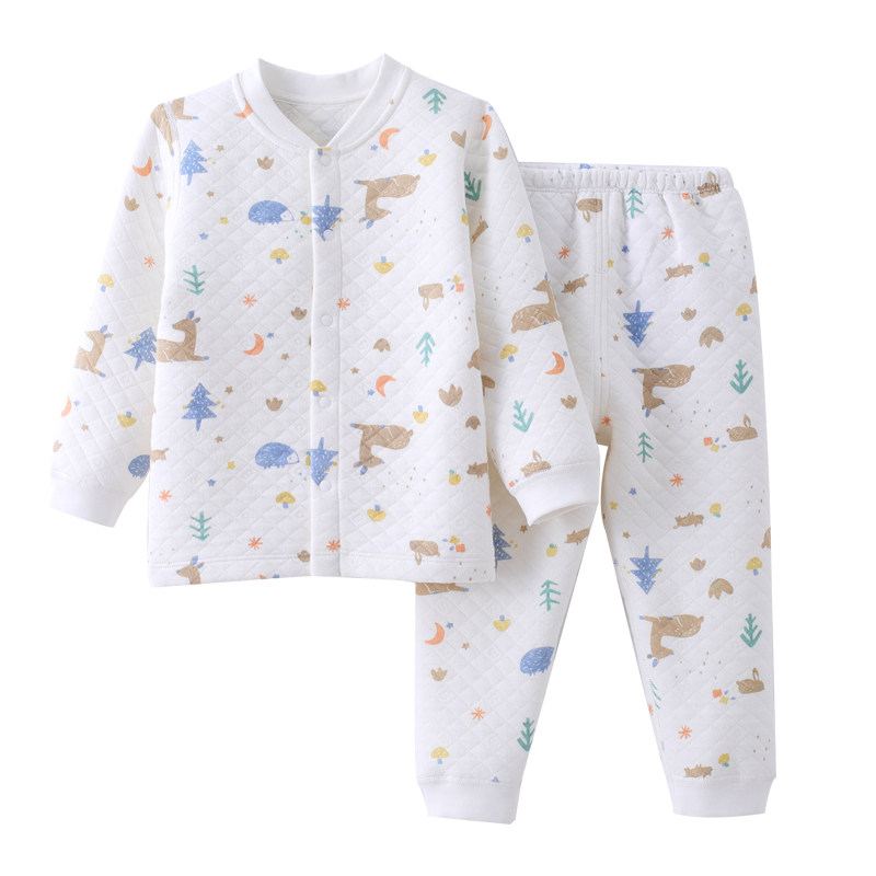 馨贝比婴儿内衣套装秋冬季儿童三层夹棉保暖睡衣宝宝分体加厚冬装,淘宝优惠券,粉丝福利购,淘宝优惠卷