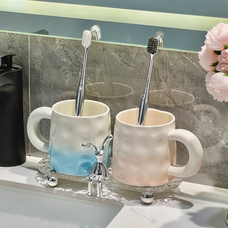高颜值漱口杯牙杯洗漱杯高级感情侣牙刷杯陶瓷刷牙杯家用高档轻奢,淘宝优惠券,粉丝福利购,淘宝优惠卷
