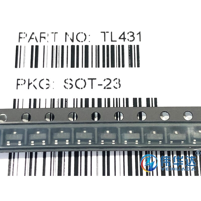 贴片三极管TL431 431 丝印431 SOT-23 0.5% 稳压三极管 (100个) - 图0