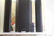 High power back tone wall sound Bluetooth card full function TV computer with horn bass 65 inch wooden gun