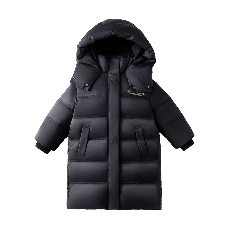 罗蒙童装儿童羽绒服中长款加厚保暖2025冬季新款男童蓄热保暖冬装