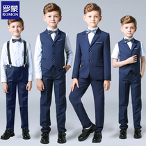 Romon Children Gown Boy Flowers Boy Waistcoat Suit Piano Play Out Boy Suit Little Host West Suit Winter