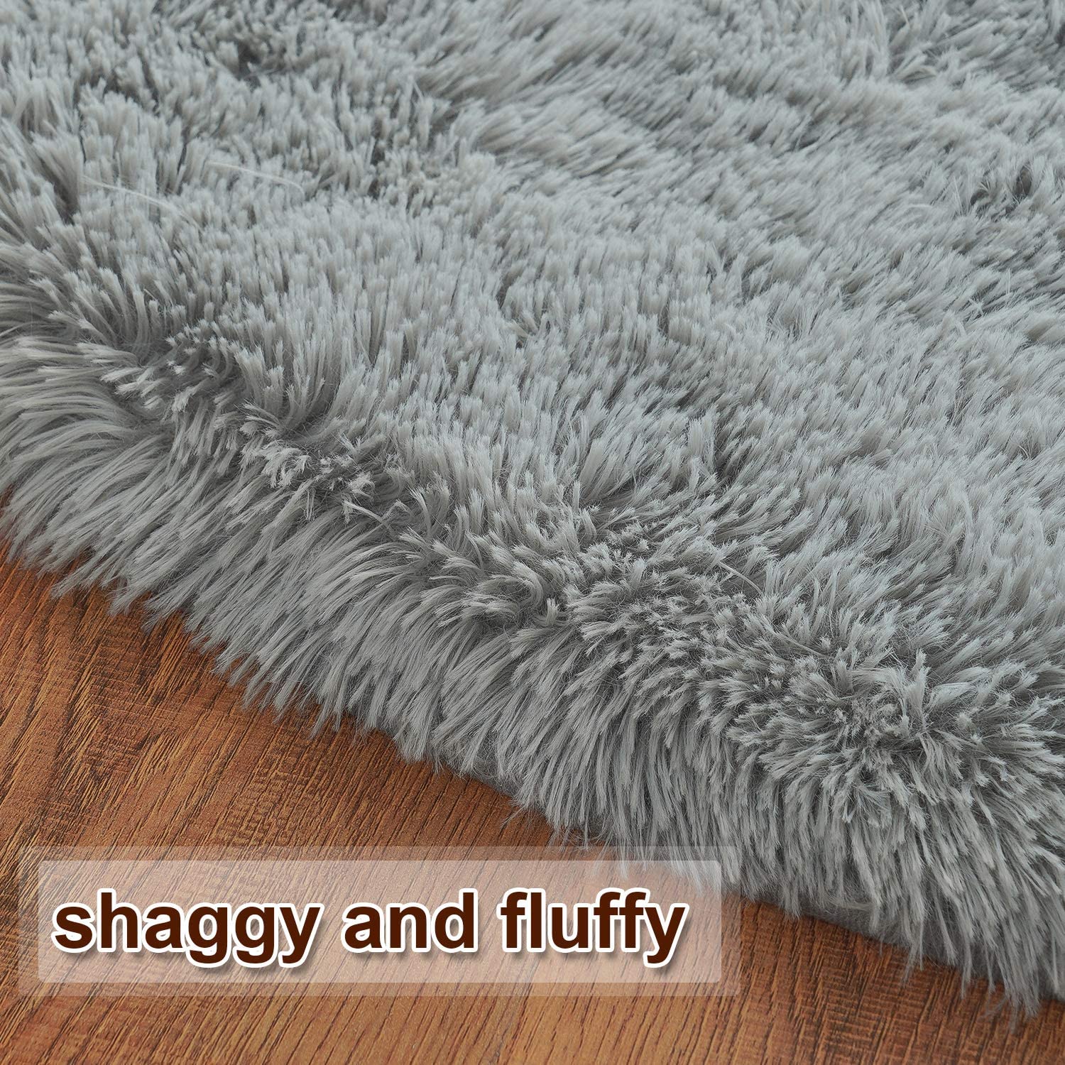 Round Fluffy Area Rug for Bedroom Soft Shaggy Carpet Circle - 图3