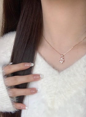 「幸运圣诞树」S999纯银项链手作