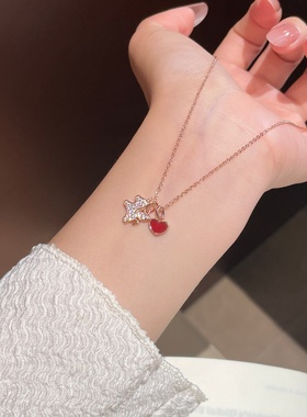 KoonLo「桃心」小马项链女S999纯银轻奢小众独角兽吊坠情人节礼物