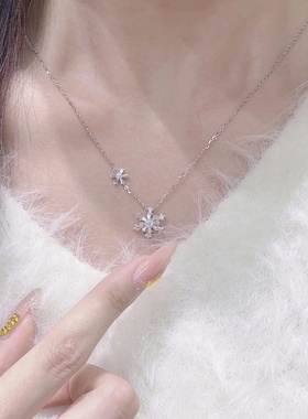 「冬季恋雪」999纯银项链手作
