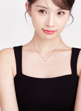 「贝母X交叉」999纯银项链原创