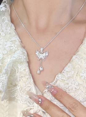 「灵蝶两世欢流苏」S999纯银项链