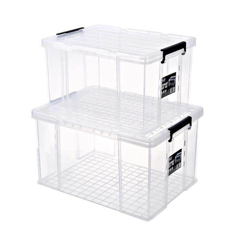 Storage box plastic box transparent dormitory organize boxes - 图3