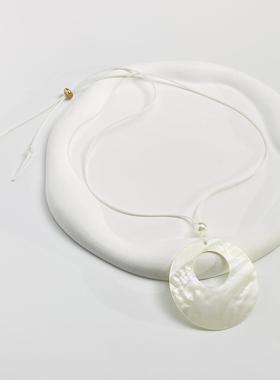 Personality temperament natural shell pendant niche necklace