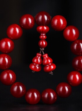 2026玉化琥珀木手串松明子红松明北沉香全透手串文玩手链男女款