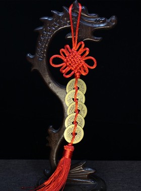 2026真铜五帝钱汽车挂件木葫芦铜葫芦中国结装饰品吊坠旅游地摊