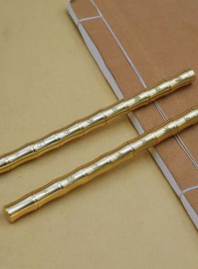 2026黄铜竹节电镀笔个性简约办公家居送老师同学礼物毕业纪念品