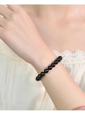 2025天然金运石手链男女埃及银光金运石珠子散珠串珠水晶手串饰品