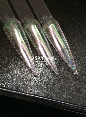 星空感美甲极光粉带镭射粉片冰透底幻彩变色龙超亮镜面指甲闪粉