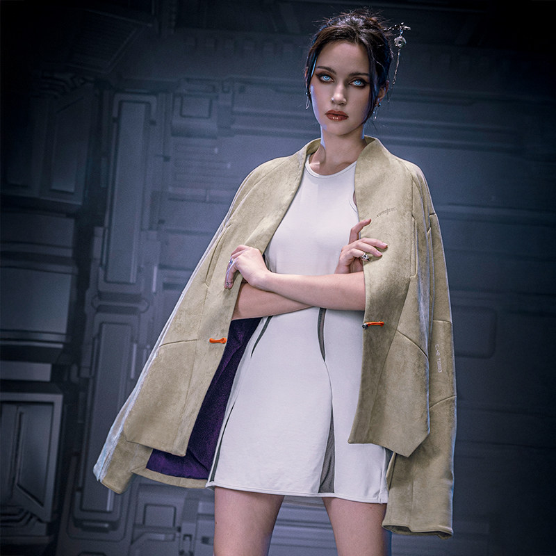 XIPHEVIL「无形唐装」中国风高街麂皮绒赛博新中式极简唐装外套,淘宝优惠券,粉丝福利购,淘宝优惠卷