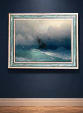 油画外框装饰画海报相框绿色画框挂墙水彩画素描拼图相框成品