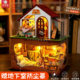 Diy cabin handmade forest baking house loft