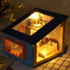 Diy handmade cabin mini art house model ornaments