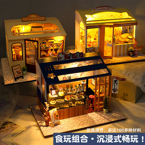 Diy sushi hut mini house girl gift