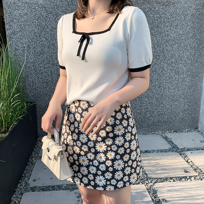 【125斤唐不灵bling】网红半裙a字裙 唐不灵Bling微胖定制大码女装