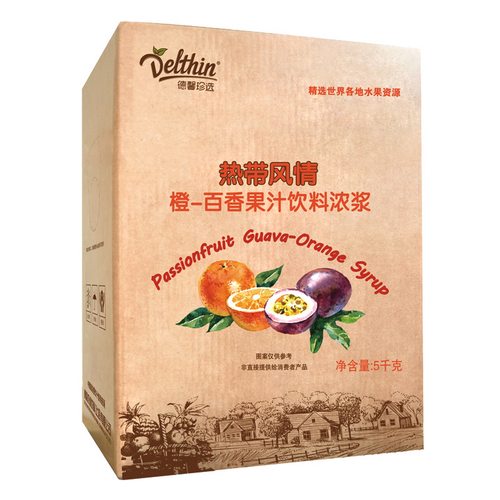 德馨珍选 橙-百香果汁饮料浓浆5kg冲饮浓缩百香果汁原浆商用正品 - 图3
