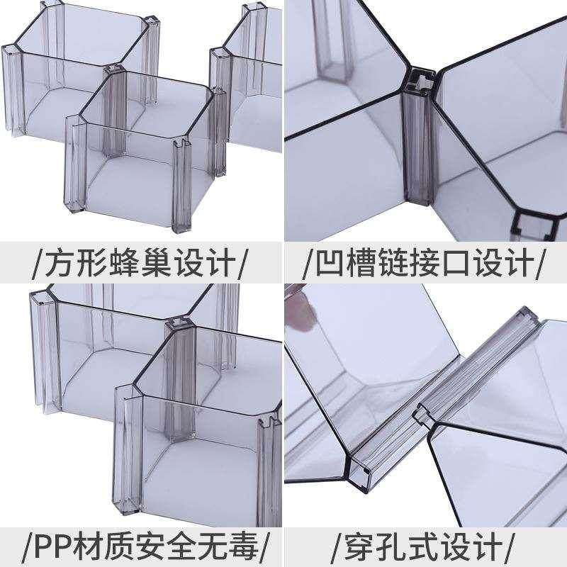 抽屉收纳分隔格子衣柜袜子内裤分格整理盒蜂巢式塑料分割隔板 - 图3