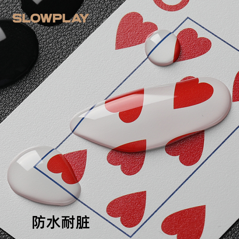 SLOWPLAY专业德州扑克塑料牌紫金款两幅装防水耐磨纸张般细腻触感-图2