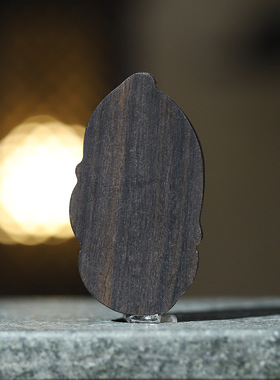 菩萨棋沉香木雕刻滴水观音牌子吊坠单面中国风手把件木质文玩脖挂