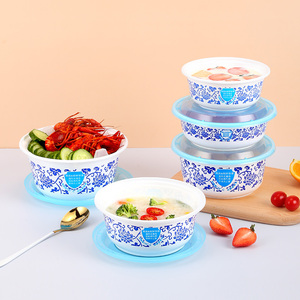 绿保康一次性饭盒外卖圆形带盖