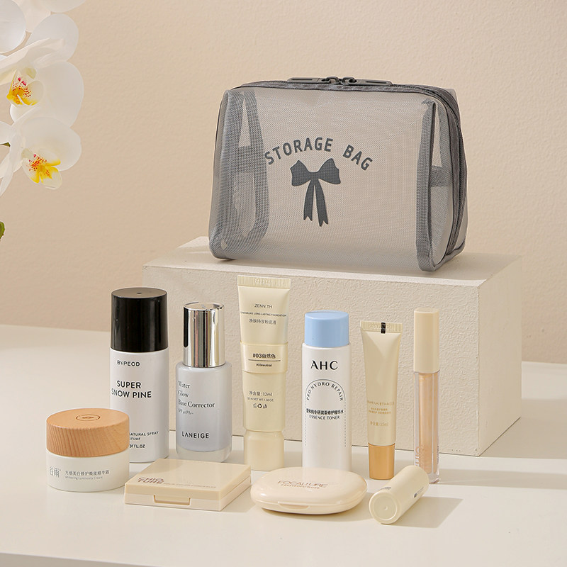 透气网纱手拿包女网眼沥水洗漱包化妆品彩妆收纳包精致小巧口红包,淘宝优惠券,粉丝福利购,淘宝优惠卷