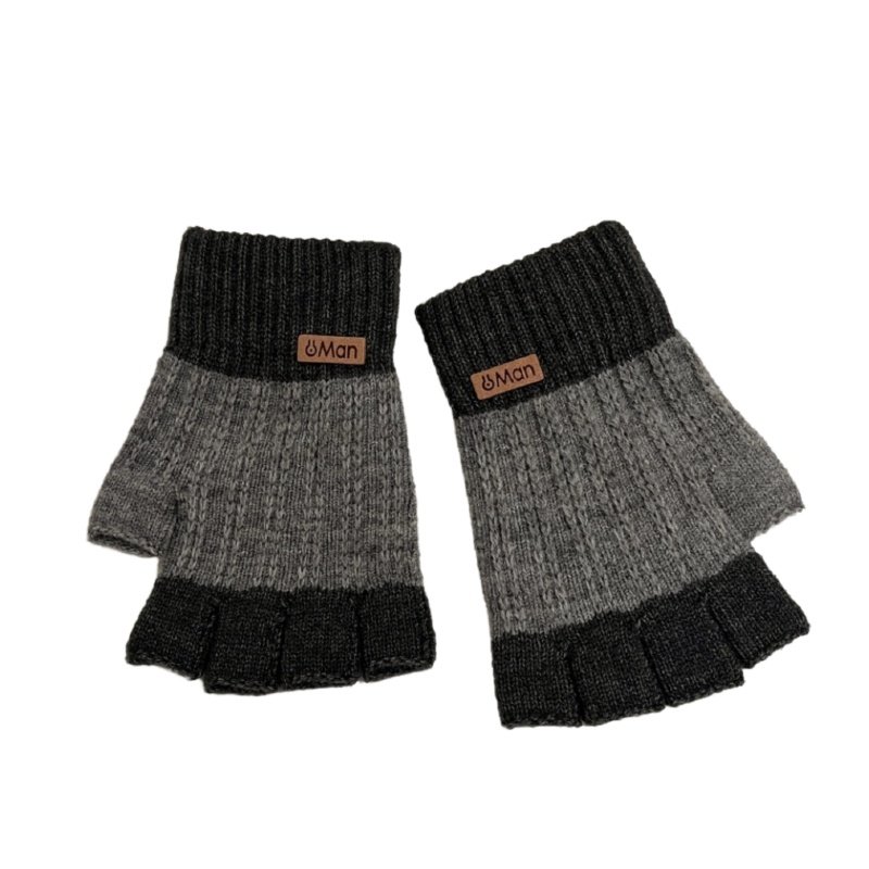 毛线针织半指手套男秋冬季露指学生写字打字骑行触屏保暖漏指手套,淘宝优惠券,粉丝福利购,淘宝优惠卷