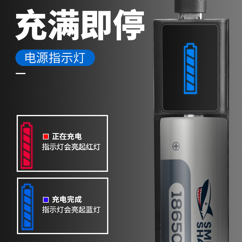 18650锂电池充电器3.7V/4.2多功能通用型26650强光手电筒电池-图0