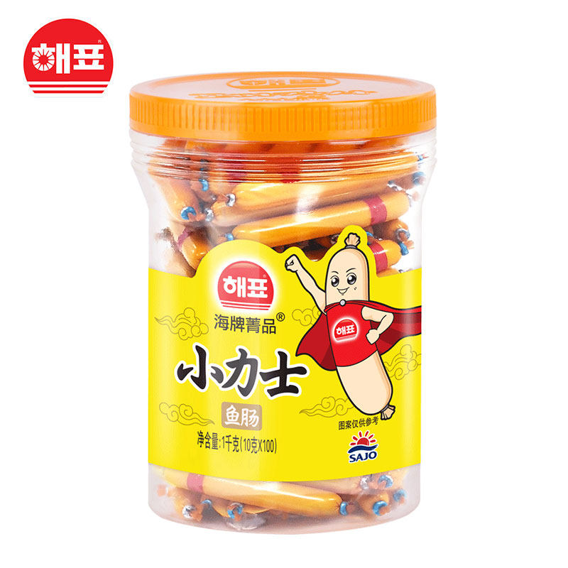 韩国进口海牌菁品小力士鱼肠鳕鱼肠 郎茂食品即食鱼零食