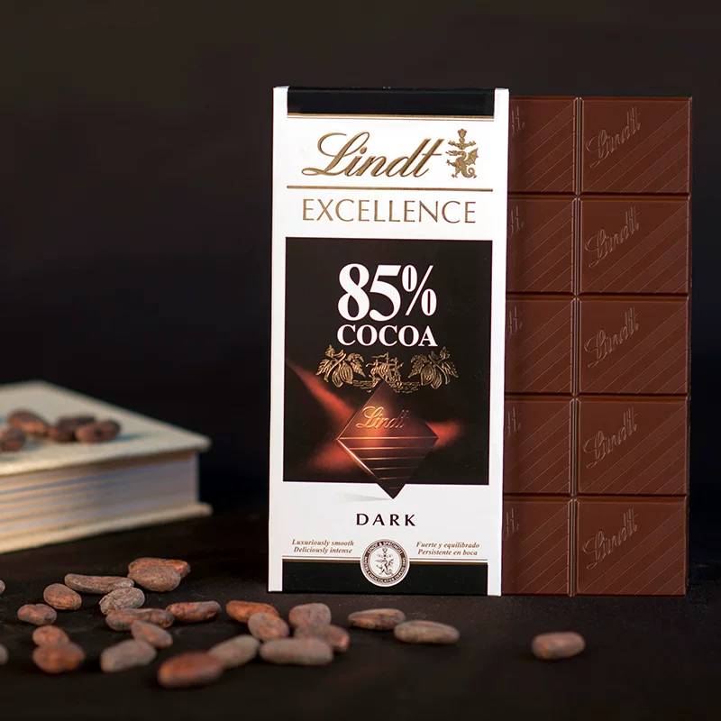 [Шоколад с мягким центром Lindt Swiss шоколад горький без молока, подарочная упаковка]